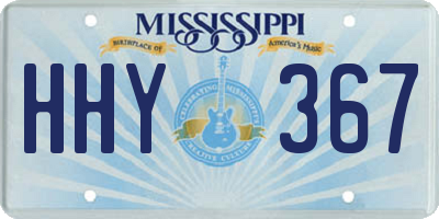 MS license plate HHY367