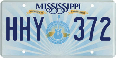 MS license plate HHY372