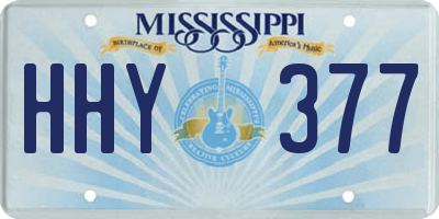 MS license plate HHY377