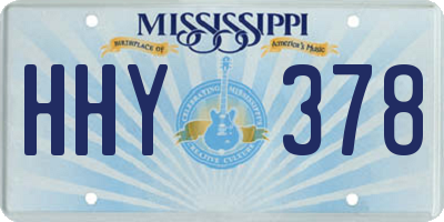 MS license plate HHY378
