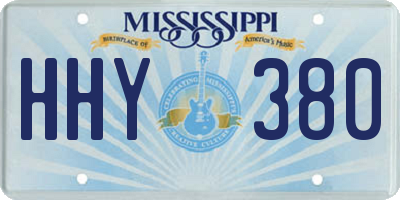 MS license plate HHY380