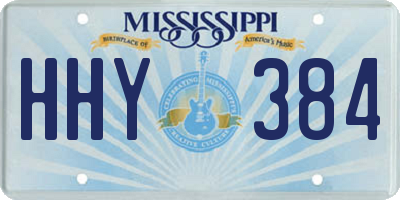 MS license plate HHY384