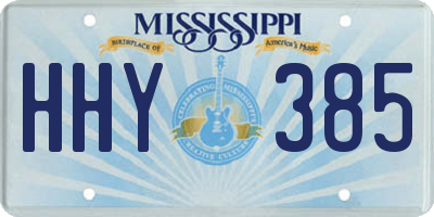 MS license plate HHY385