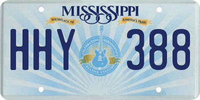 MS license plate HHY388