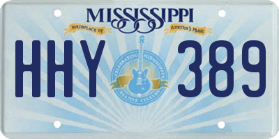 MS license plate HHY389