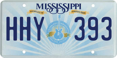 MS license plate HHY393
