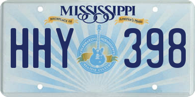 MS license plate HHY398