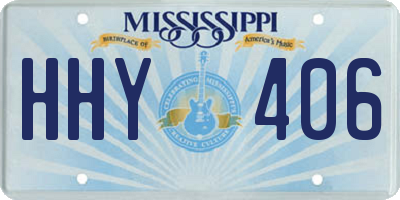 MS license plate HHY406