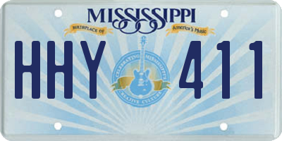 MS license plate HHY411