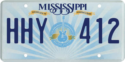 MS license plate HHY412
