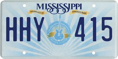 MS license plate HHY415