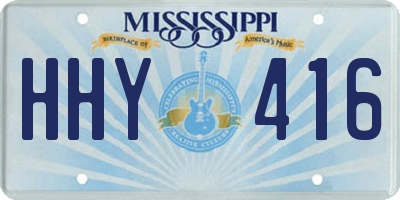 MS license plate HHY416