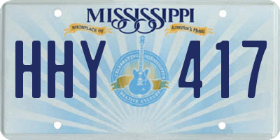 MS license plate HHY417