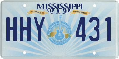 MS license plate HHY431
