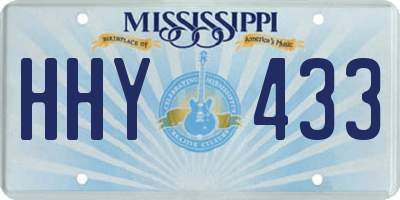 MS license plate HHY433