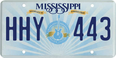 MS license plate HHY443