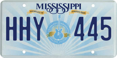 MS license plate HHY445