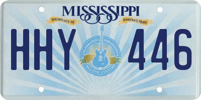 MS license plate HHY446
