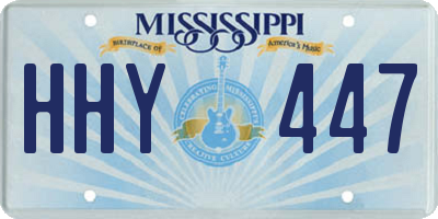 MS license plate HHY447