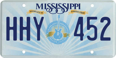 MS license plate HHY452