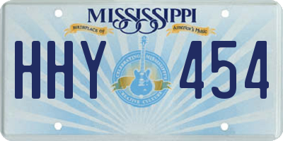 MS license plate HHY454