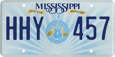 MS license plate HHY457