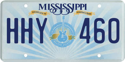 MS license plate HHY460
