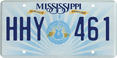 MS license plate HHY461