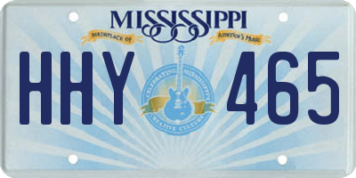 MS license plate HHY465