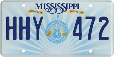 MS license plate HHY472
