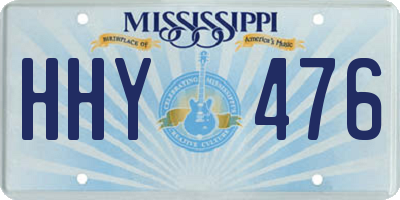 MS license plate HHY476