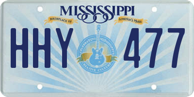 MS license plate HHY477