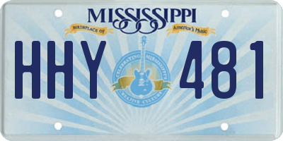 MS license plate HHY481
