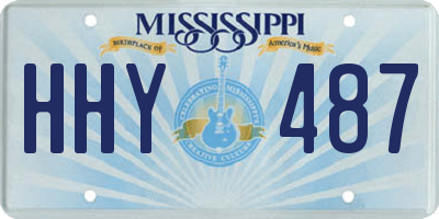 MS license plate HHY487