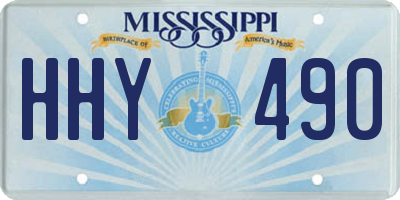 MS license plate HHY490