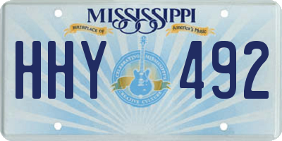 MS license plate HHY492
