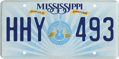 MS license plate HHY493