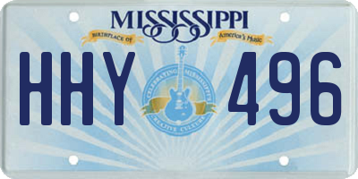 MS license plate HHY496