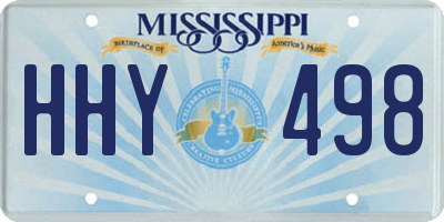 MS license plate HHY498