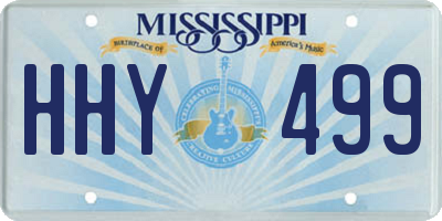 MS license plate HHY499
