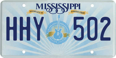 MS license plate HHY502