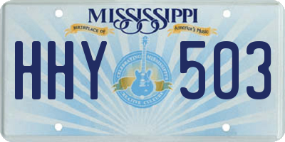 MS license plate HHY503