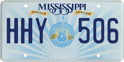 MS license plate HHY506
