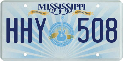MS license plate HHY508