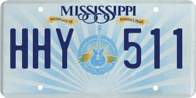 MS license plate HHY511
