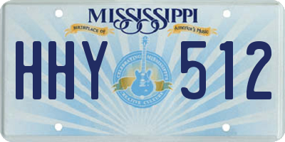 MS license plate HHY512