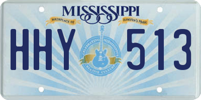MS license plate HHY513