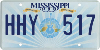 MS license plate HHY517