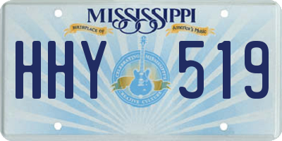 MS license plate HHY519