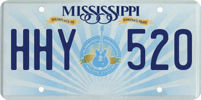 MS license plate HHY520